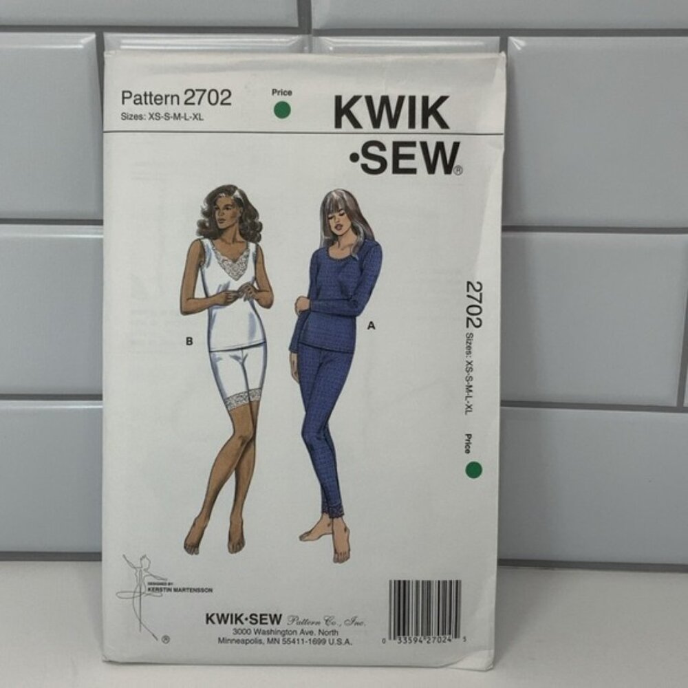 Kwik Sew 2702 Misses Fitted Underwear Sewing Pattern Size Xsm to L XL UNCUT